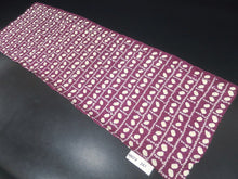 Load image into Gallery viewer, MKF#247 Silk Kimono Fabric Vintage(1950-1980) Shibori Wine red 39.4x13.0in(100x33cm)
