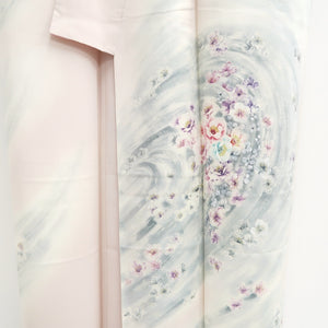 Kimono Pale Pink Flower Tall Silk #9316F2