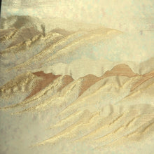 Load image into Gallery viewer, Fukuro Obi Vintage(1950-1980) Gold Wave Silk BB237V4
