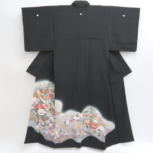 Tomesode Black Birds Ume Tall Silk #9312F2