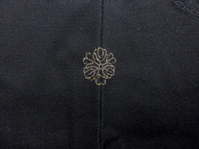 Load image into Gallery viewer, Haori Jacket Vintage(1950-1980) Black Flower Maple Leaf Silk #7950M4
