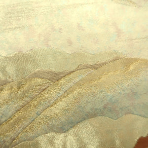 Fukuro Obi Vintage(1950-1980) Gold Wave Silk BB237V4