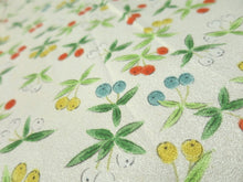 Load image into Gallery viewer, MBFd#60A Silk Kimono Fabric Vintage(1950-1980) Rinzu Cream white 39.4x12.6in(100x32cm)
