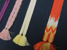 Load image into Gallery viewer, HM#89 Silk Haori Himo Flat Braid 5pcs Bundle Pack
