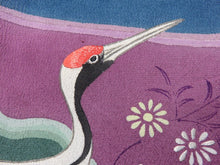 Load image into Gallery viewer, BCF#2637 Silk Tomesode Fabric Vintage(1920-1950) Crane Birds Light Green 75cm (29.5in)
