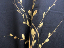 Load image into Gallery viewer, Haori Jacket Vintage(1950-1980) Black Gold Salix gracilistyla Nekoyanagi Silk #7822L1
