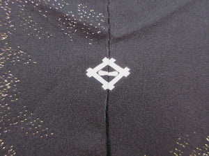 Haori Jacket Vintage(1950-1980) Black Gold Majestic Cloud Rock #120