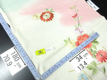 Load image into Gallery viewer, ACH#805 Silk Kimono Fabric Vintage Furisode Embroidery 70.9x13.4in(180x34cm)
