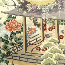 Load image into Gallery viewer, Fukuro Obi Gold Palace Birds Peony Silk BB222V3
