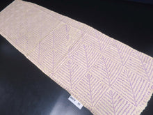 Load image into Gallery viewer, MKF#55 Silk Kimono Fabric Vintage(1950-1980) Shibori Beige Purple 44.1x12.6in(112x32cm)
