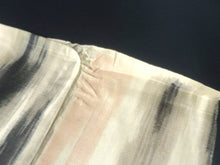 Load image into Gallery viewer, MKF#130 Silk Kimono Fabric Vintage(1920-1950) Meisen Cream white 45.3x13.0in(115x33cm)
