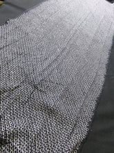 Load image into Gallery viewer, FF#2566 Silk Kimono Fabric Vintage(1950-1980) Hand-stitched Shibori Black 200cm (78.7in)
