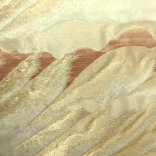 Load image into Gallery viewer, Fukuro Obi Vintage(1950-1980) Gold Wave Silk BB237V4
