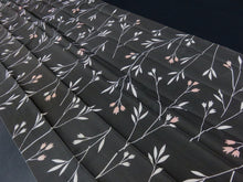 Load image into Gallery viewer, KK737A6 Silk Kimono Fabric Vintage(1950-1980) Black 70.9x13.0in(180x33cm)
