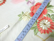 Load image into Gallery viewer, ACH#805 Silk Kimono Fabric Vintage Furisode Embroidery 70.9x13.4in(180x34cm)
