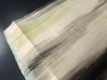 Load image into Gallery viewer, MKF#130 Silk Kimono Fabric Vintage(1920-1950) Meisen Cream white 45.3x13.0in(115x33cm)
