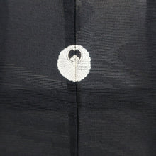 Load image into Gallery viewer, Haori Jacket Vintage(1950-1980) Black See-Through Curling Wave Long Silk #9049D1
