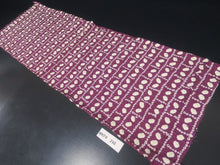 Load image into Gallery viewer, MKF#248 Silk Kimono Fabric Vintage(1950-1980) Shibori Wine red 39.4x12.2in(100x31cm)
