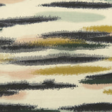 Load image into Gallery viewer, KK1364B7 Silk Kimono Fabric Vintage(1920-1950) Meisen Abstract art White Black Pink 42.5x12.6in(108x32cm)
