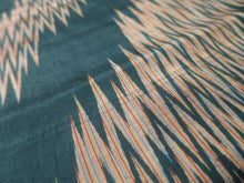 Load image into Gallery viewer, MBFt#12C Silk Kimono Fabric Vintage(1920-1950) Meisen Dark Green 57.1x13.0in(145x33cm)
