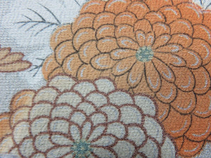 BCF#2638 Silk Tomesode Fabric Vintage(1920-1950) Chrysanthemum Light Beige 80cm (31.5in)