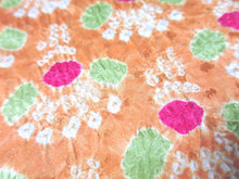 Load image into Gallery viewer, MBFd#74B Silk Kimono Fabric Vintage(1950-1980) Shibori Salmon 43.3x12.2in(110x31cm)
