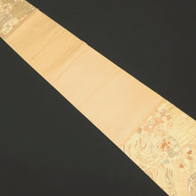 Load image into Gallery viewer, Fukuro Obi Vintage(1950-1980) Gold Ryusui Peony Silk BB182V1
