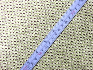 BCF#2535 Silk Kimono Fabric Vintage(1950-1980) Hand-stitched  Shibori  Light Brown Light  Green    110cm (43.3in)