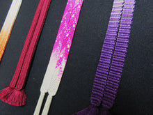 Load image into Gallery viewer, HM#90 Silk Haori Himo Flat Braid 5pcs Bundle Pack

