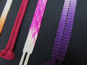 HM#90 Silk Haori Himo Flat Braid 5pcs Bundle Pack