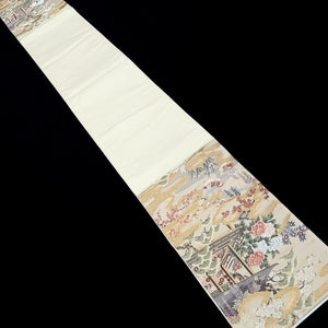 Fukuro Obi Gold Palace Birds Peony Silk BB222V3