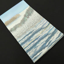 Load image into Gallery viewer, Fukuro Obi Vintage(1950-1980) Light Blue Minoru Sakuragi Winter Landscape Silk BB223V3
