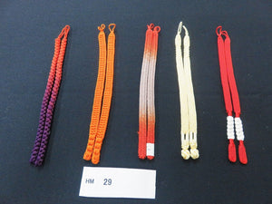 HM#29 Silk Haori Himo Flat Braid 5pcs Bundle Pack