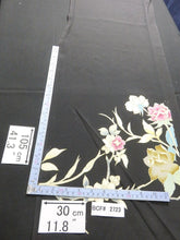 Load image into Gallery viewer, BCF#2723 Silk Tomesode Fabric Vintage(1950-1980) Rose Black 105cm (41.3in)
