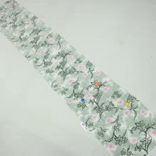 Load image into Gallery viewer, KK1135B3 Silk Kimono Fabric Vintage(1950-1980) Flower Light Green 73.6x12.2in(187x31cm)
