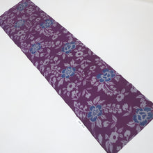 Load image into Gallery viewer, KK1010B1 Silk Kimono Fabric Vintage(1920-1950) Peony Meisen Purple 56.7x13.0in(144x33cm)
