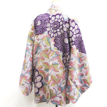 Load image into Gallery viewer, Haori Jacket Vintage(1950-1980) Purple Pink Blue Full Shibori Chrysanthemum Silk #8985C4
