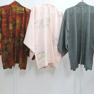 Bundle 15pcs Silk Colored Haori Jacket Wholesale Bulk Free Shipping #373