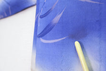 Load image into Gallery viewer, Haori Jacket Vintage(1920-1950) Blue Pale Yellow Tachibana Silk #8324C3
