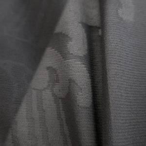 Haori Jacket Vintage(1950-1980) Black See-Through Curling Wave Long Silk #9049D1