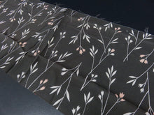 Load image into Gallery viewer, KK738A6 Silk Kimono Fabric Vintage(1950-1980) Black 51.2x9.8in(130x25cm)
