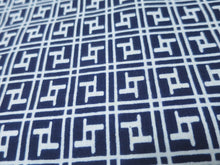 Load image into Gallery viewer, Cotton Bolt Fabric Vintage(1950-1980) Navy White 472.4x14.6in(1200x37cm) BB9045Y2
