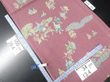Load image into Gallery viewer, ACH#626a60 Silk Kimono Fabric Samurai Mauve Pink 39.4x13.4in(100x34cm)

