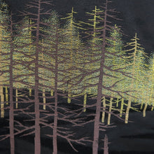 Load image into Gallery viewer, Haori Jacket Vintage(1950-1980) Black Gold Silver Mountain Landscape Silk #9540H2
