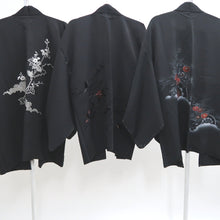 Load image into Gallery viewer, Bundle 15pcs Silk Black Haori Jacket Wholesale Bulk Free Shipping #404

