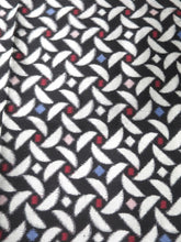 Load image into Gallery viewer, MBFd#22A Silk Kimono Fabric Vintage(1920-1950) Meisen Black White 57.1x12.6in(145x32cm)
