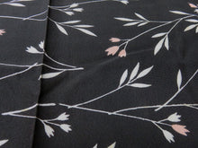 Load image into Gallery viewer, KK738A6 Silk Kimono Fabric Vintage(1950-1980) Black 51.2x9.8in(130x25cm)
