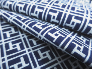 Cotton Bolt Fabric Vintage(1950-1980) Navy White 472.4x14.6in(1200x37cm) BB9045Y2