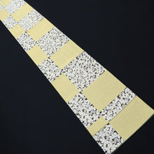 Load image into Gallery viewer, Fukuro Obi Black Gold Silver Flower Silk BB208V2
