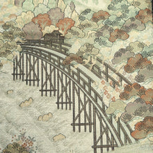 Load image into Gallery viewer, Fukuro Obi Gold Landscape Bridge Silk BB238V4
